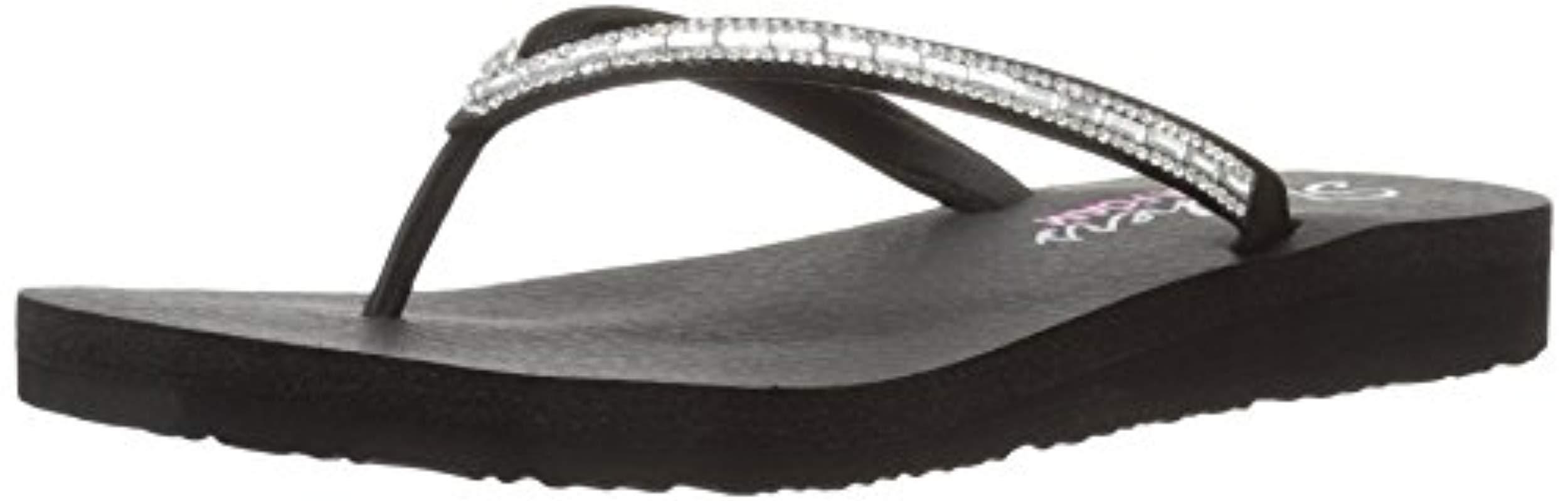 Skechers Cali Meditation Peace Slim Flip-flop in Black - Lyst