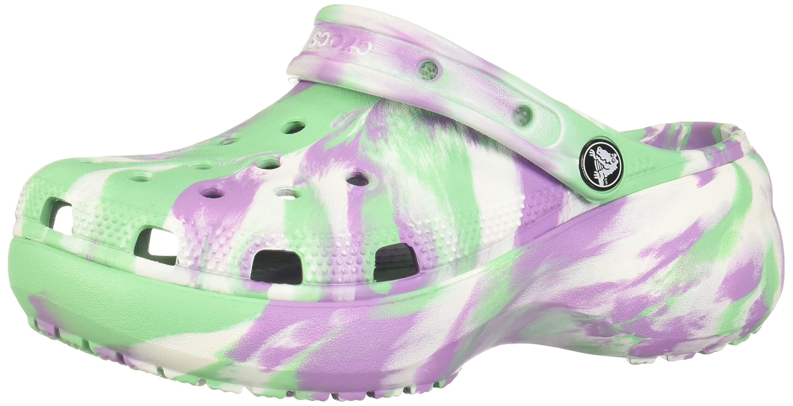 platform crocs with fur