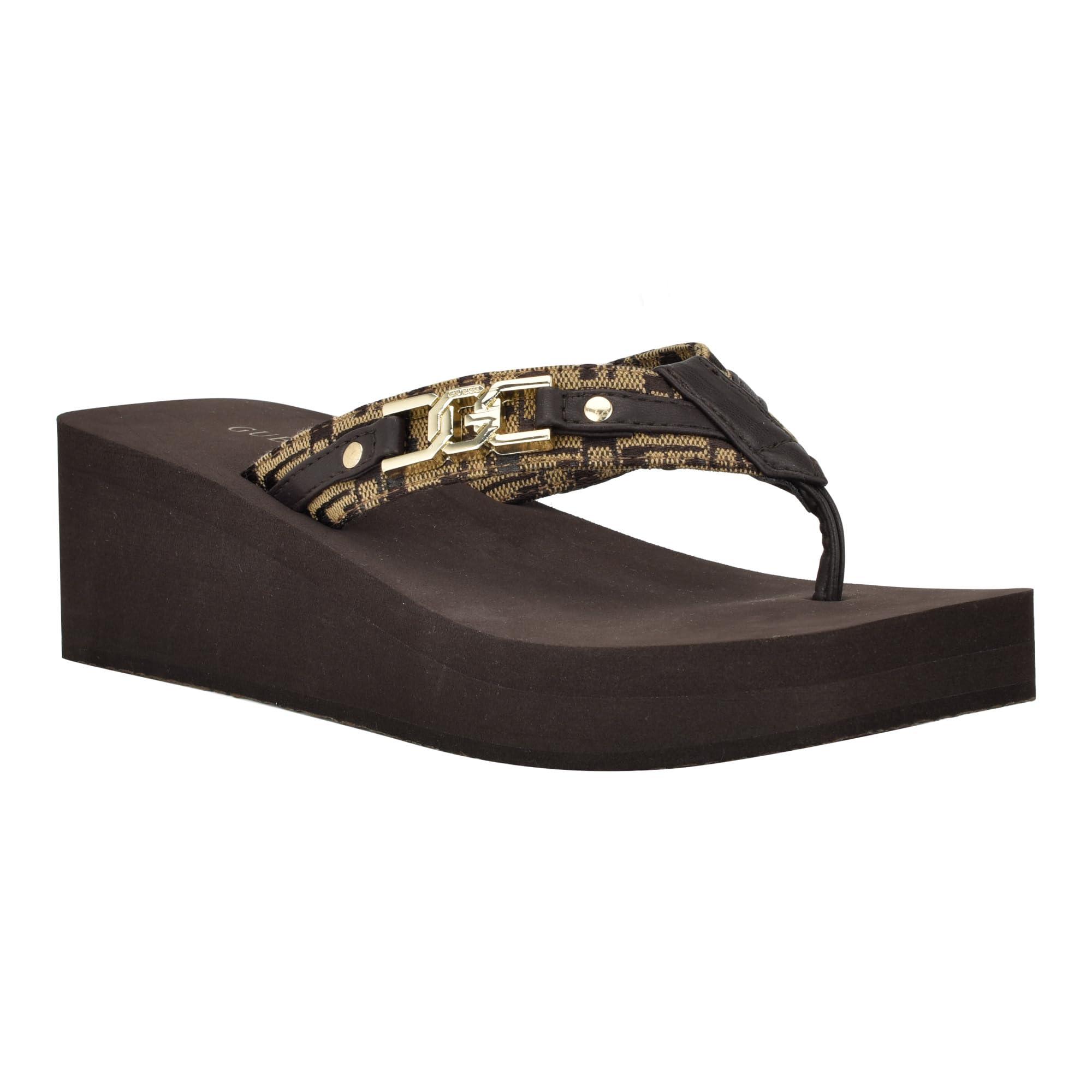 Guess Ediva Wedge Sandal in Black Lyst UK