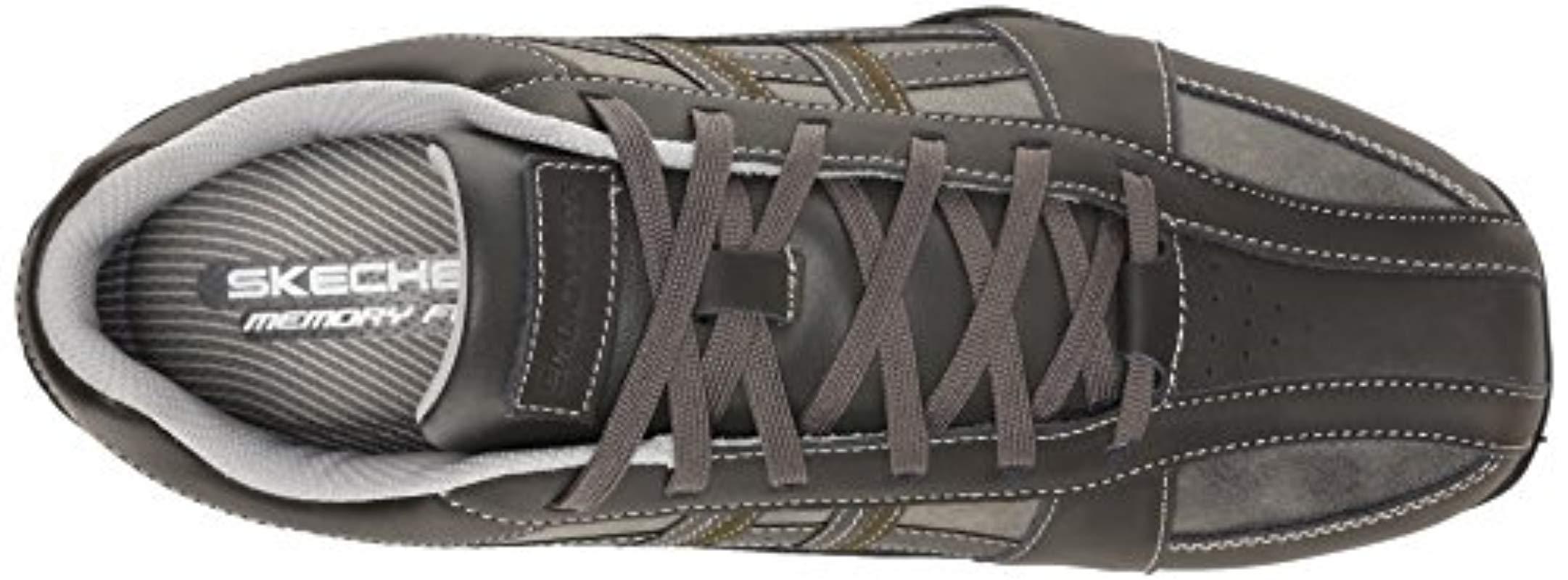 skechers men's citywalk malton oxford sneaker charcoal