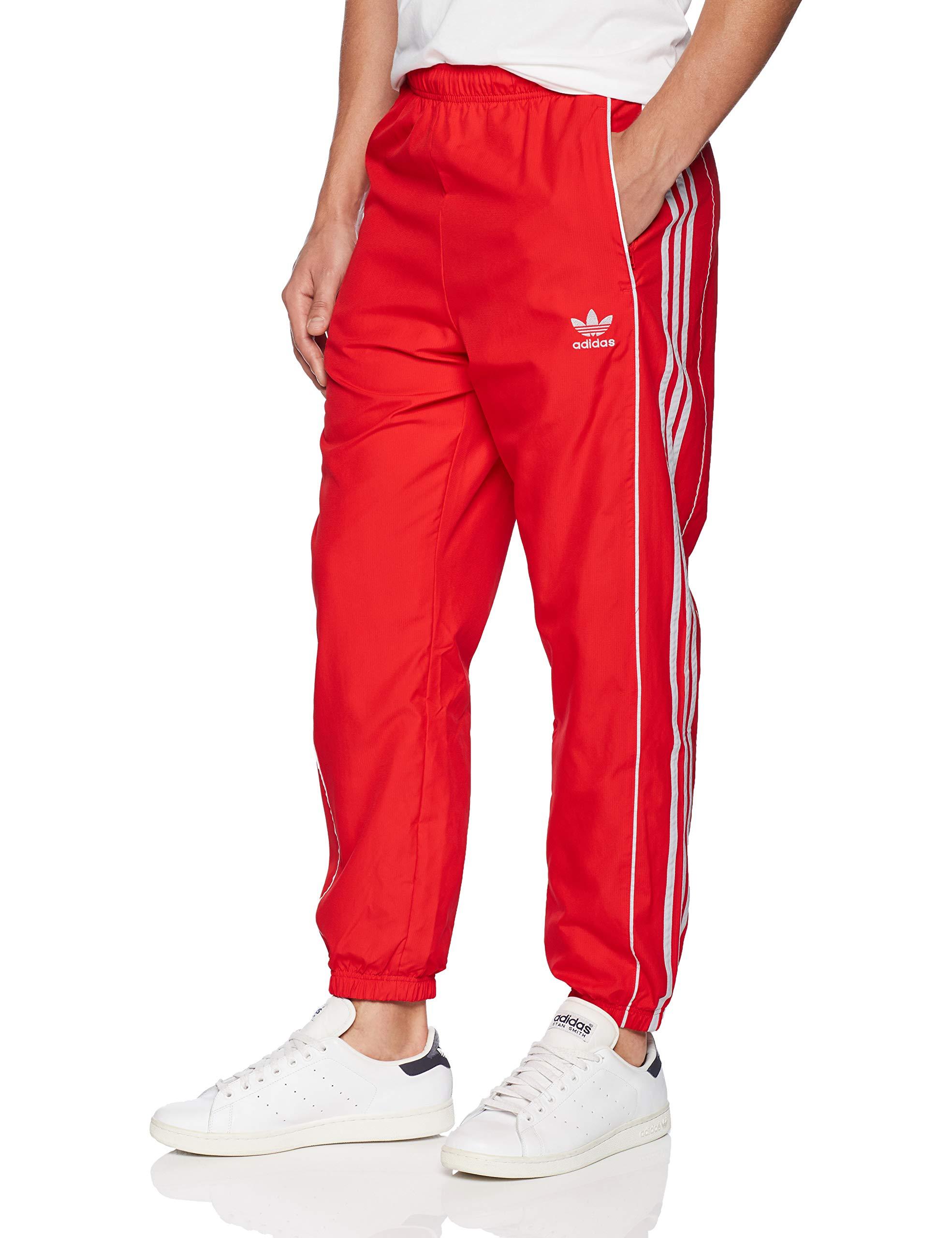 adidas Originals Authentics Piped Wind Pant in Red for Men - Lyst