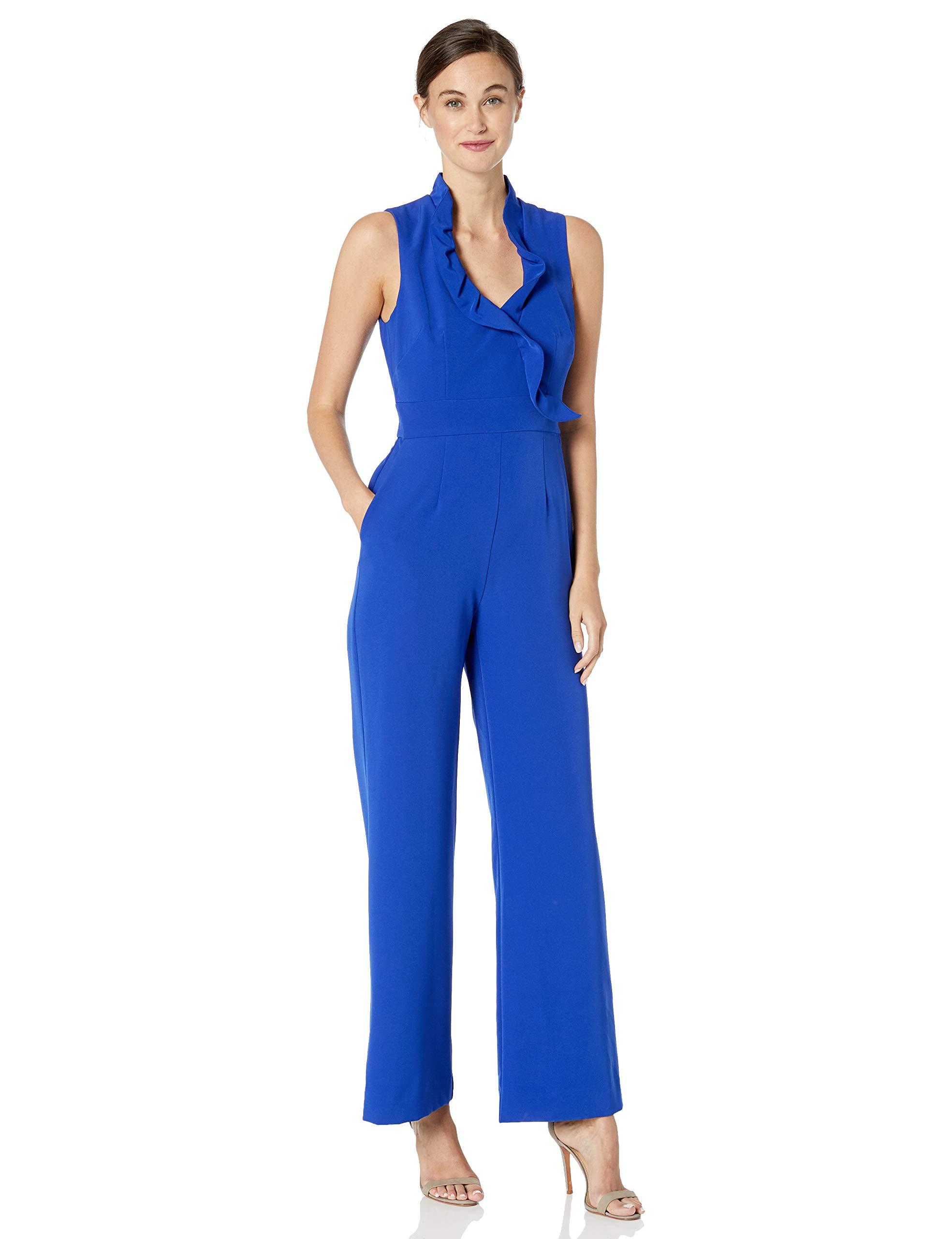 tahari royal blue jumpsuit