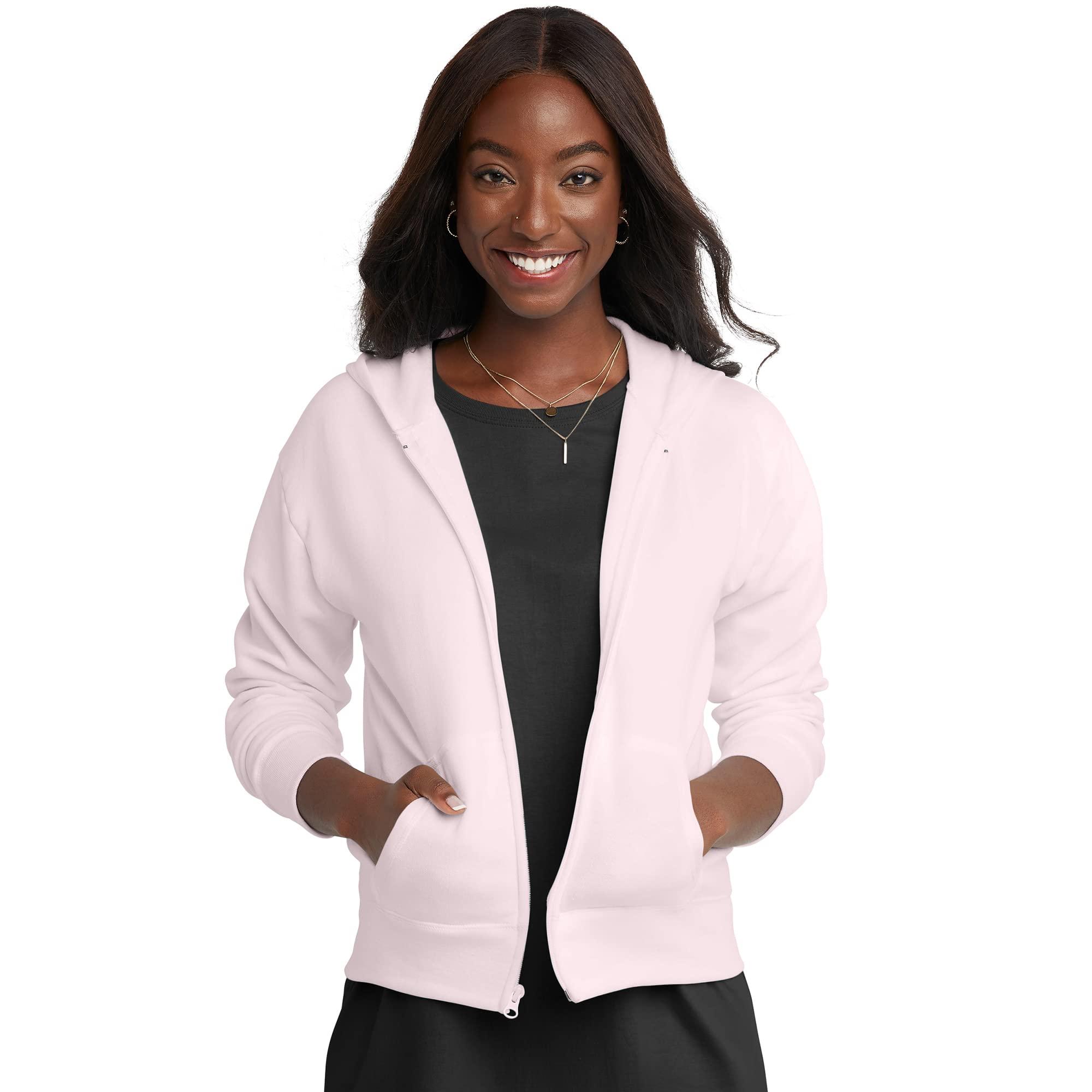 Hanes Ecosmart Full-zip Hoodie Sweatshirt in Red | Lyst
