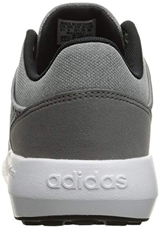 adidas Synthetic Neo Cloudfoam Race Running Shoe in Black/White/Grey (Gray)  for Men - Lyst