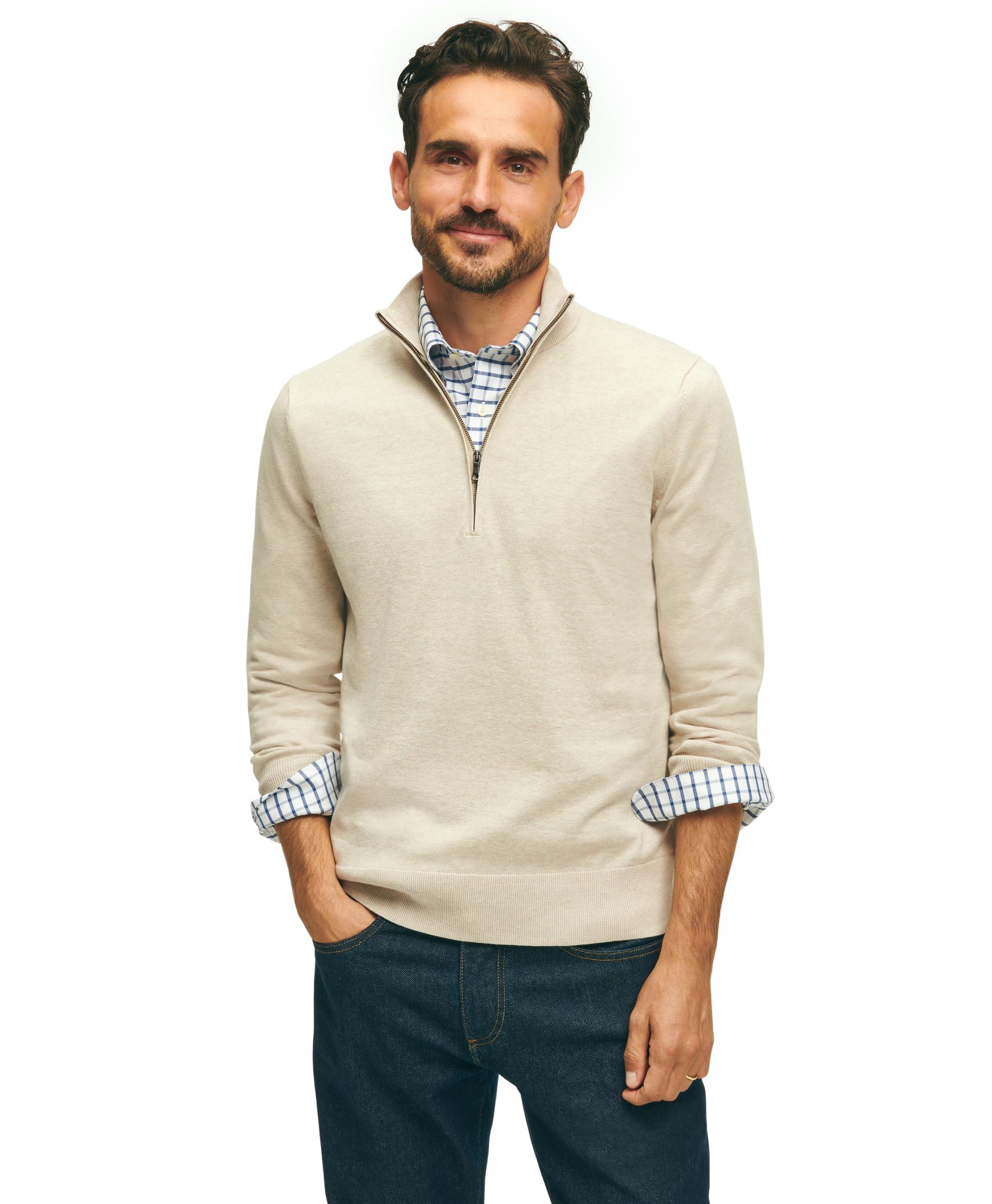 Regular fit logo supima cotton pullover sweate shop