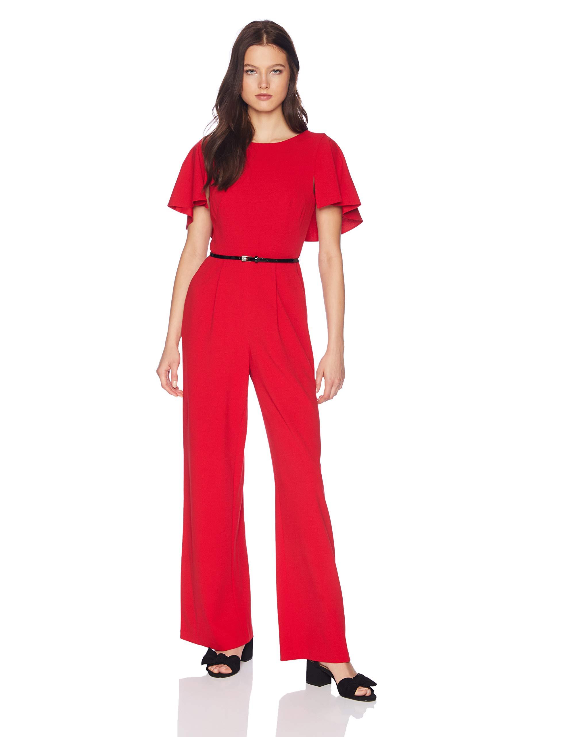 calvin klein red jumpsuit