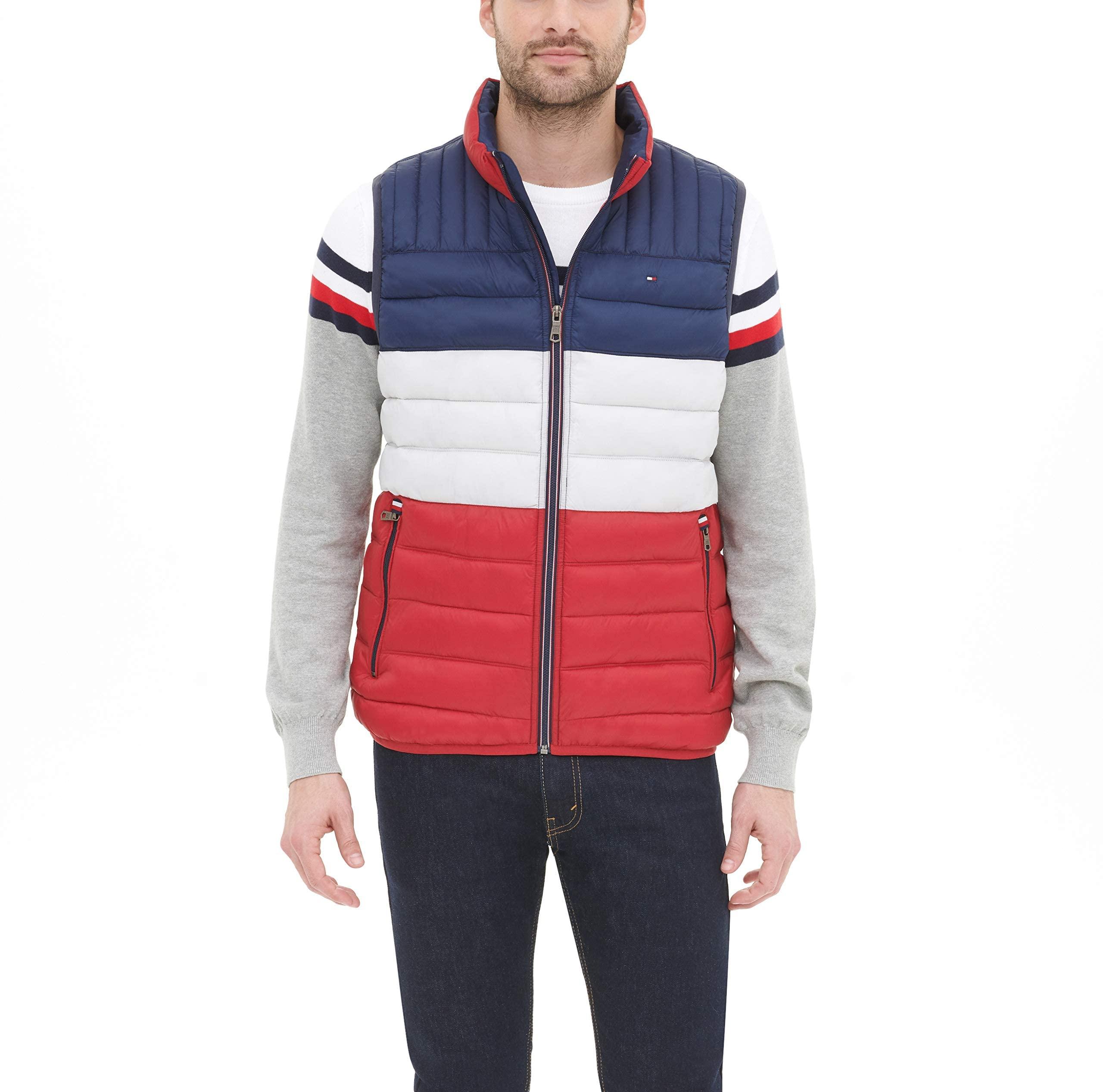 Tommy Hilfiger Mens Quilted Puffer Vest Midnight Hoody XLarge at Amazon  Mens Clothing store