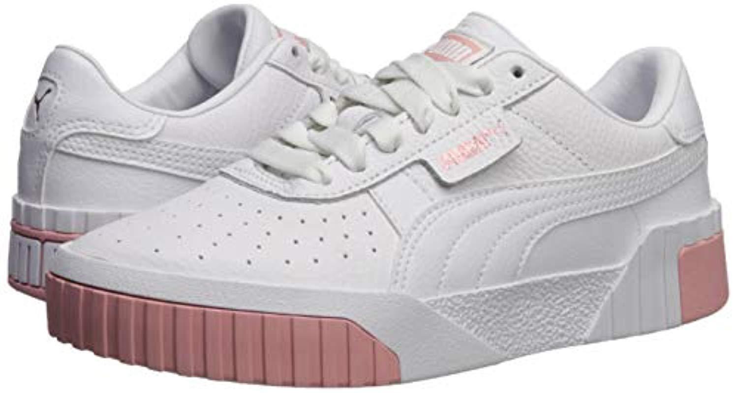 PUMA Denim Cali Fashion Sneakers in White - Lyst