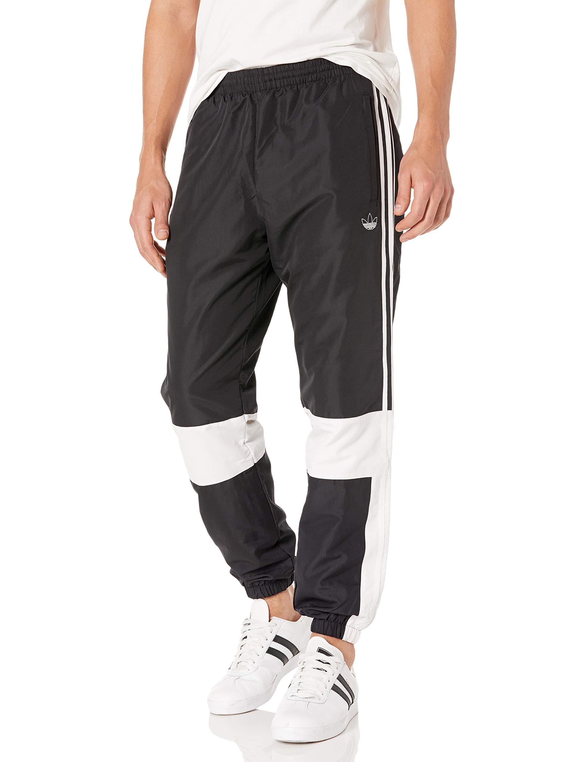 adidas Originals Synthetic Asymm Track Pant in Black/White (Black) for Men  - Lyst
