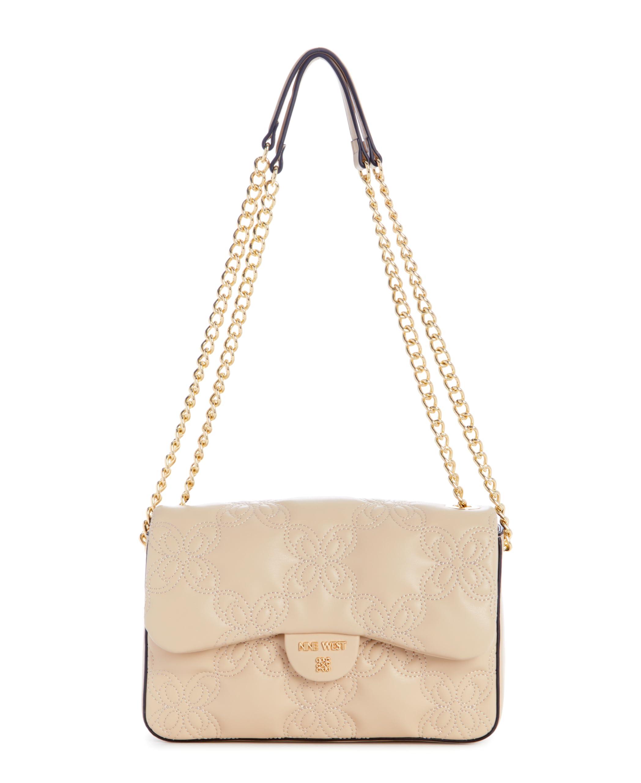 Nine West Cosette Flap Convertible Crossbody Bag in Natural | Lyst