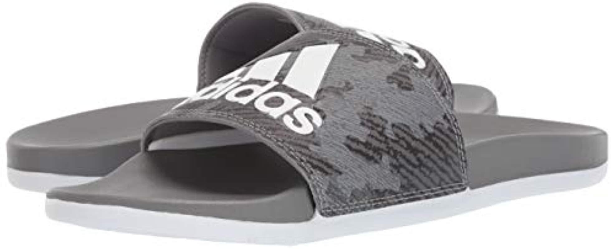 adilette comfort slides grey three