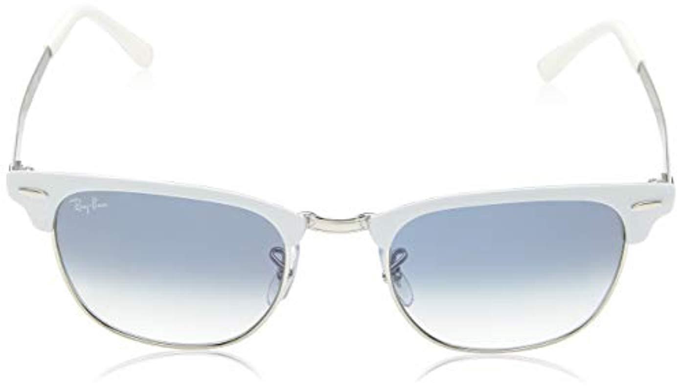 Ray Ban Rb3716 Clubmaster Metal Square Sunglasses In Blue Save 1 Lyst