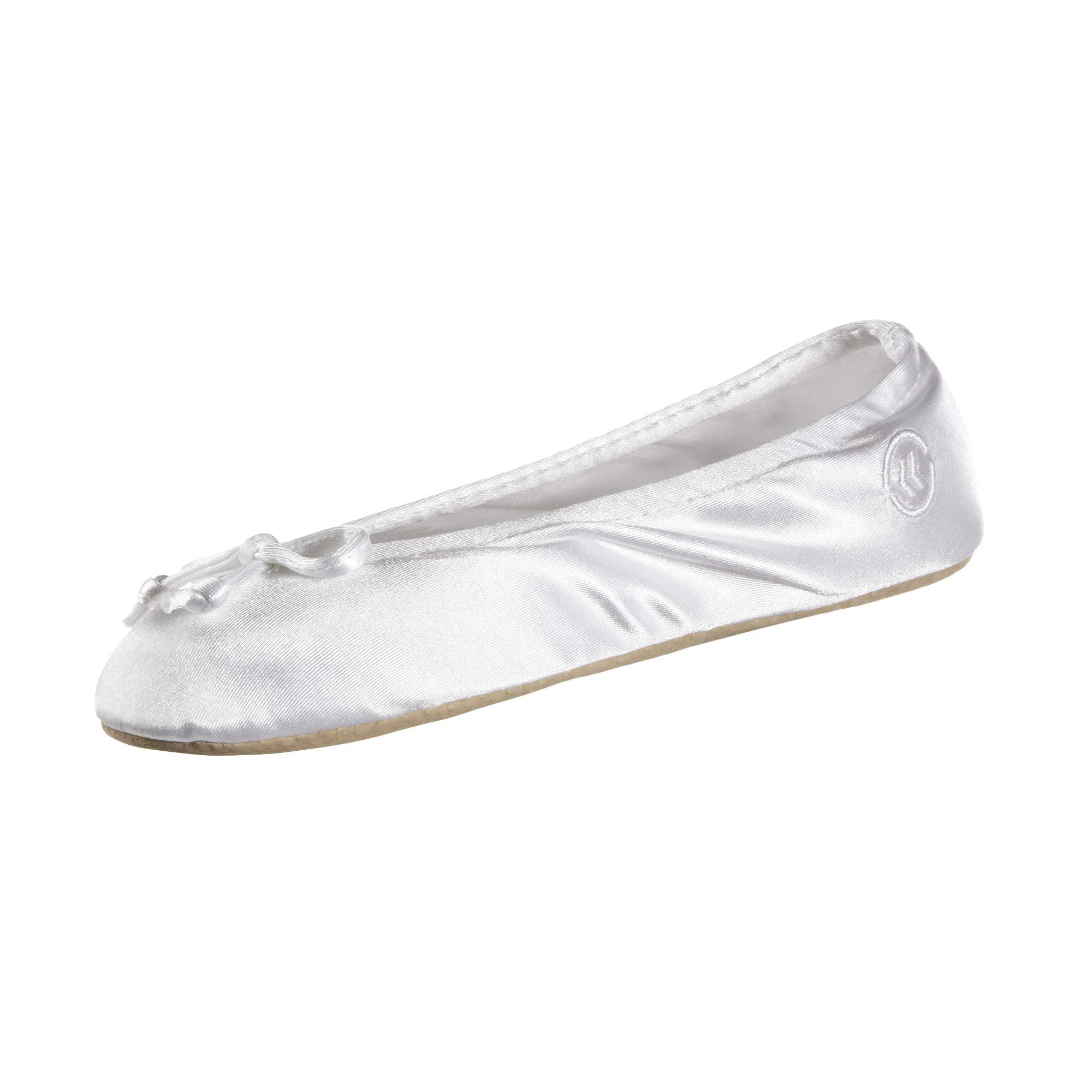 white isotoner ballet slippers