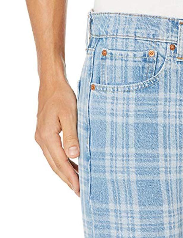 Levi s 512 Slim Taper Fit Jeans Lemongrass Plaid Stretch 30w X 32l in Blue for Men Lyst