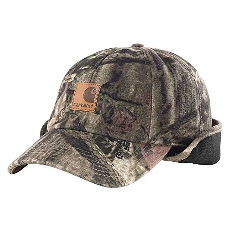 Carhartt Cotton Camo Ear Flap Cap,realtree Xtra,medium/large in Green for Men Lyst