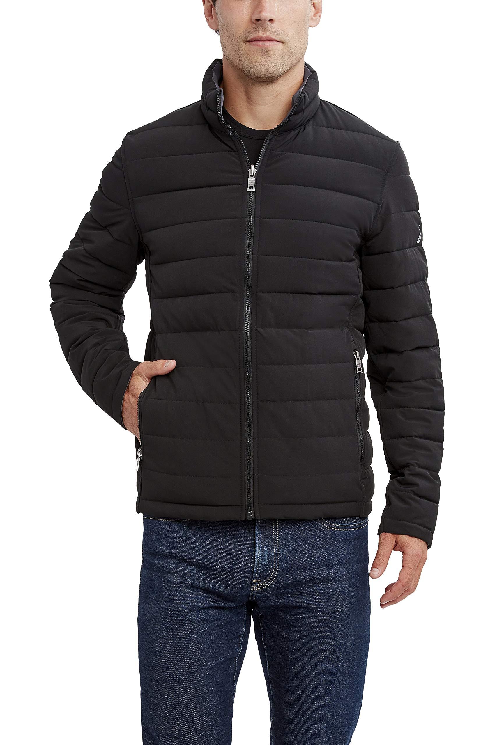 Nautica Stretch Reversible Midweight Jacket in Black for Men | Lyst