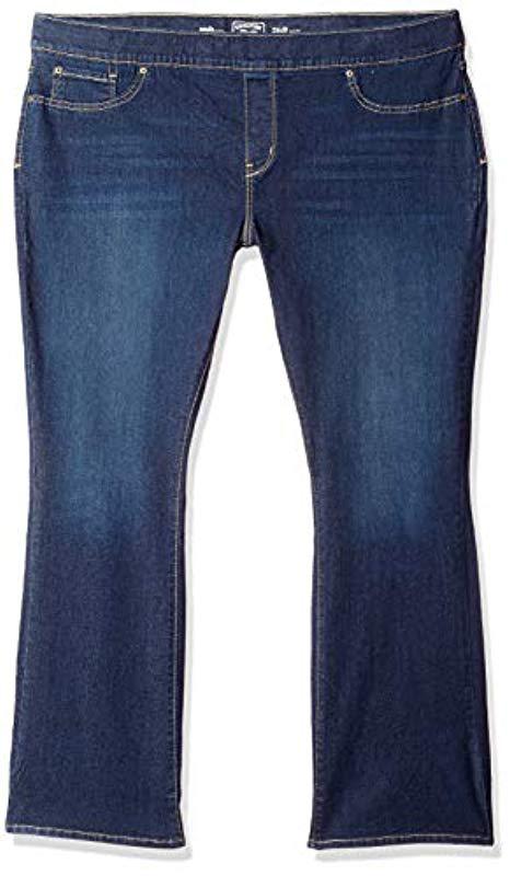 women's totally shaping pull on bootcut jeans