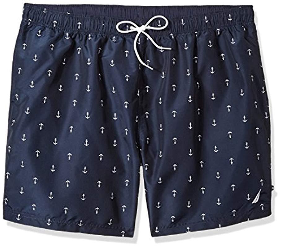 Nautica Synthetic Big And Tall Quick Dry All Over Classic Anchor Print ...