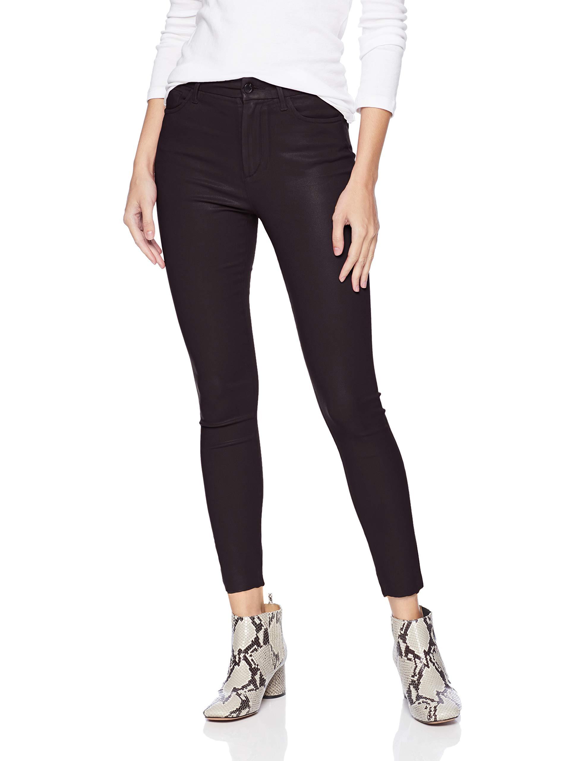 Joe's Jeans Charlie High Rise Coated Skinny Ankle Jean in Black Save