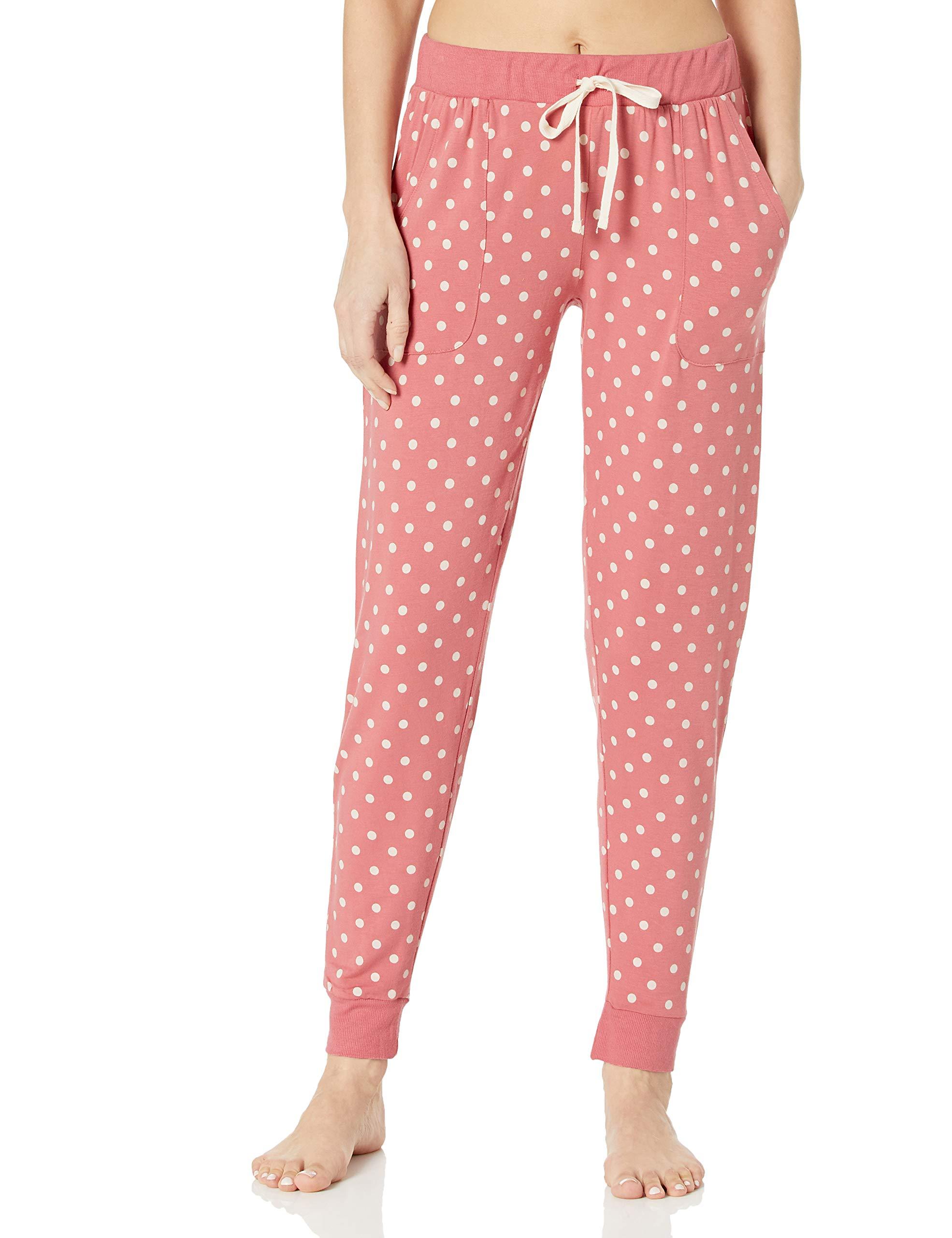 Splendid Lounge Jogger Pant Pajama Bottom Pj in Dusty Rose Dot (Pink) - Lyst