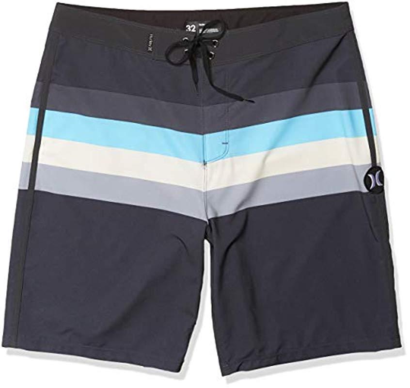 Hurley Mens Phantom Pavones Striped 20 Boardshort Swim Short