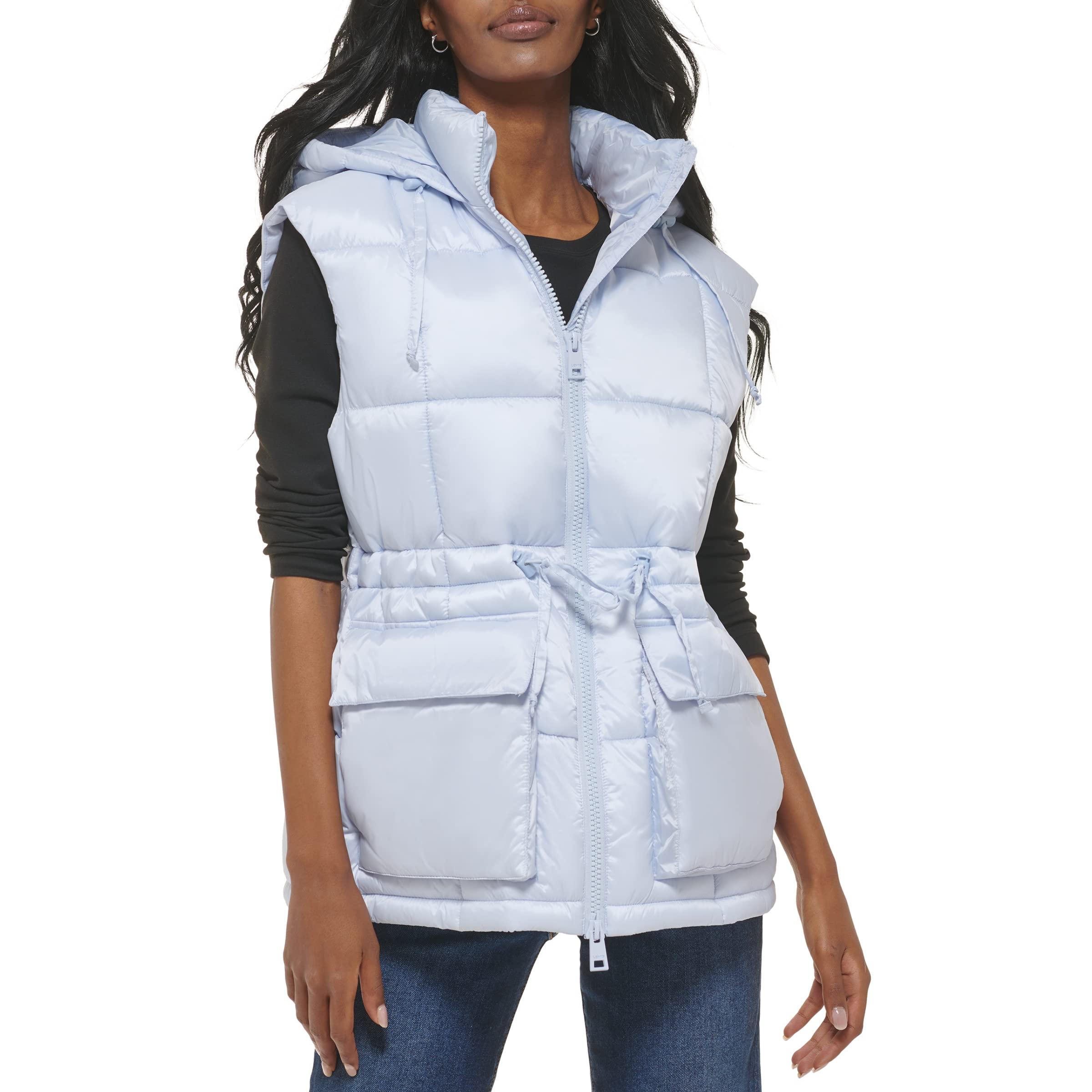 Levi's Quilted Megan Hooded Puffer Jacket in Blue | Lyst