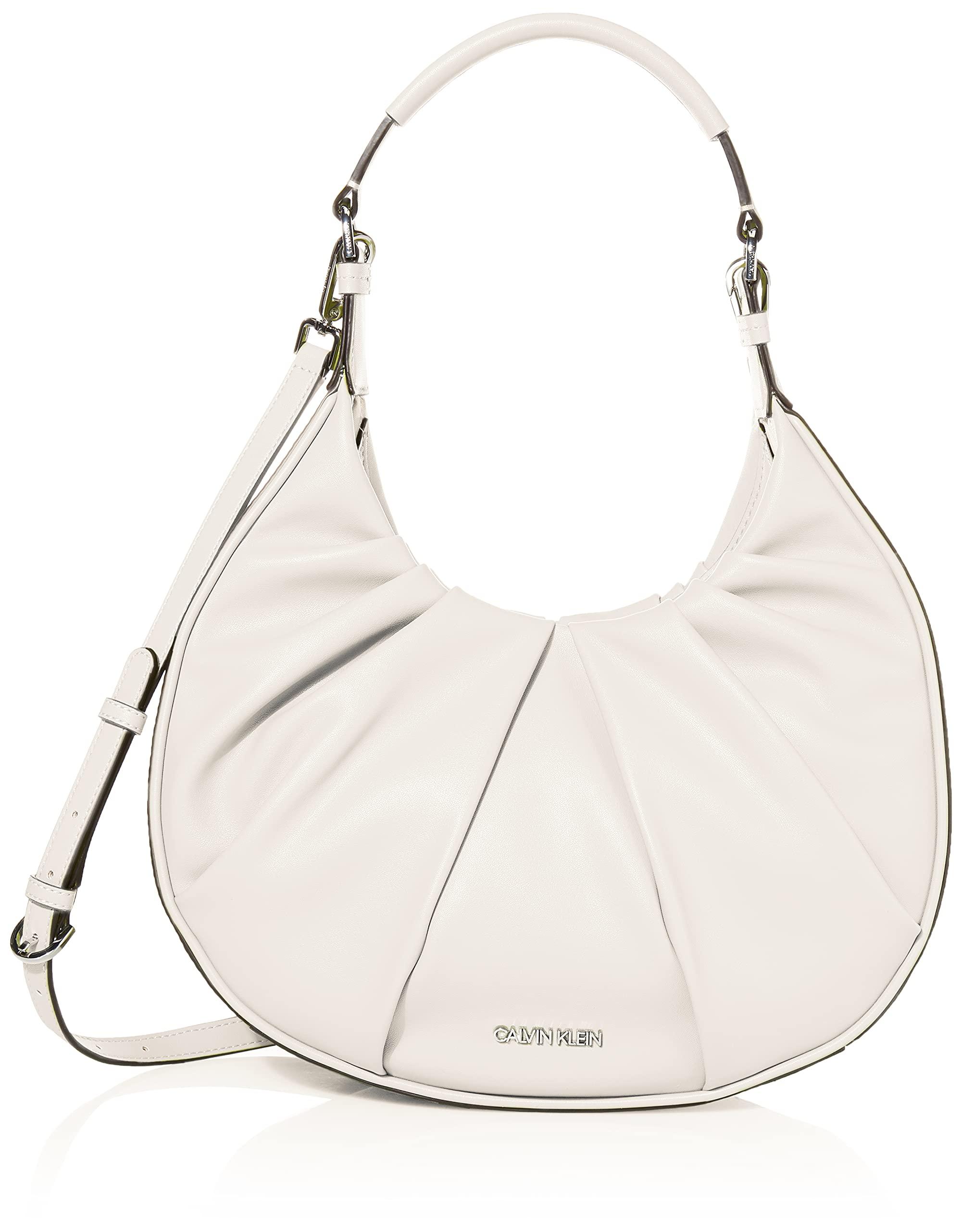 Calvin Klein Leather Myla Novelty Hobo Shoulder Bag in White - Lyst