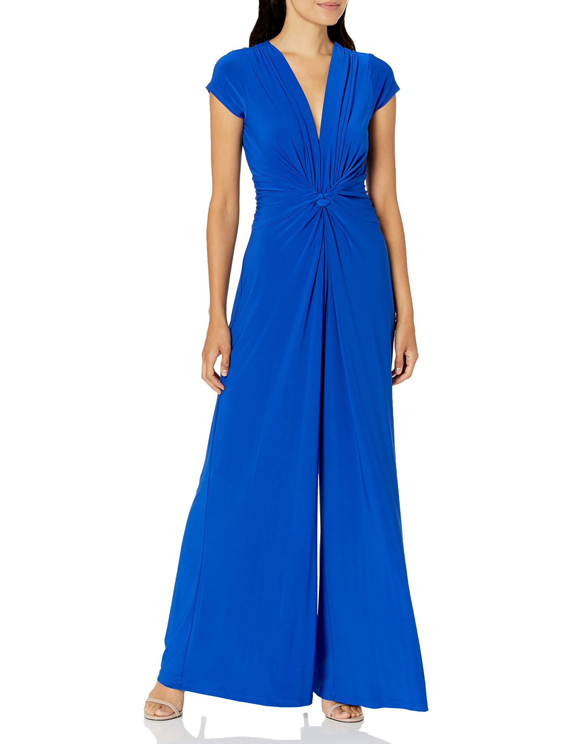 Vince Camuto Twist Front Jumpsuit in Blue - Lyst