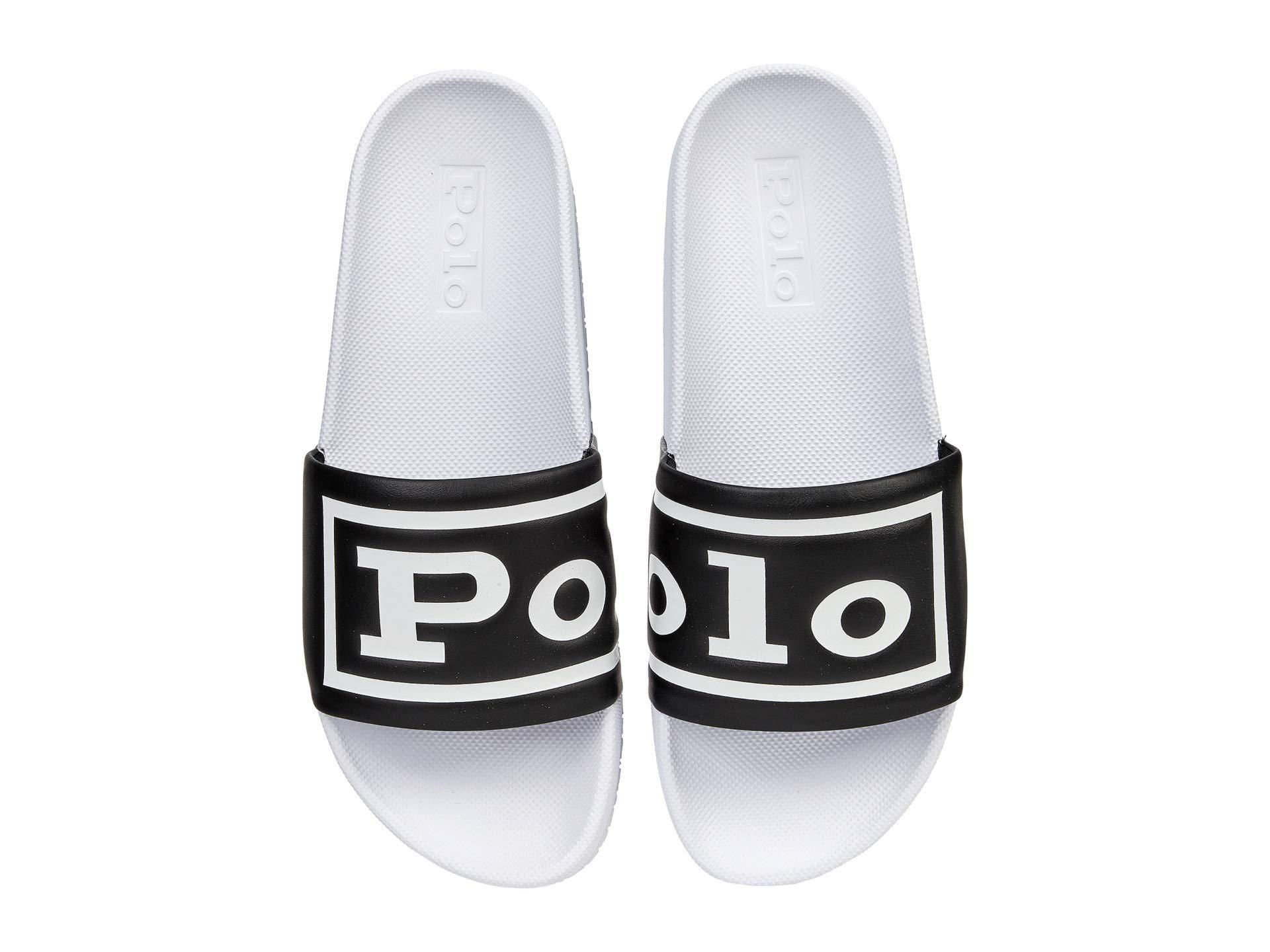 white ralph lauren slides