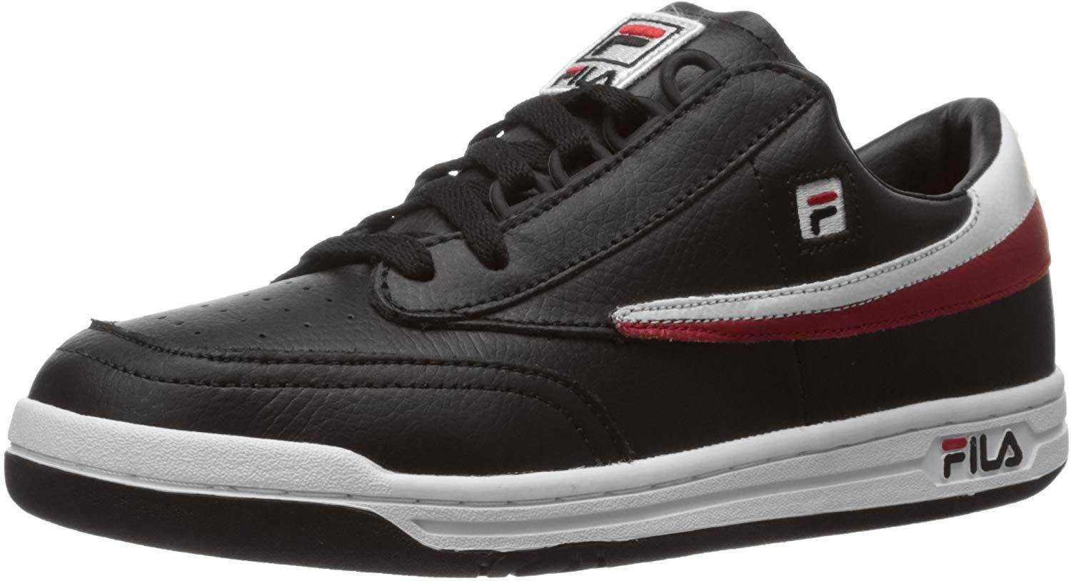 Fila Leather Original Tennis Fashion Sneaker in Black / White / Red (Black)  for Men - Lyst