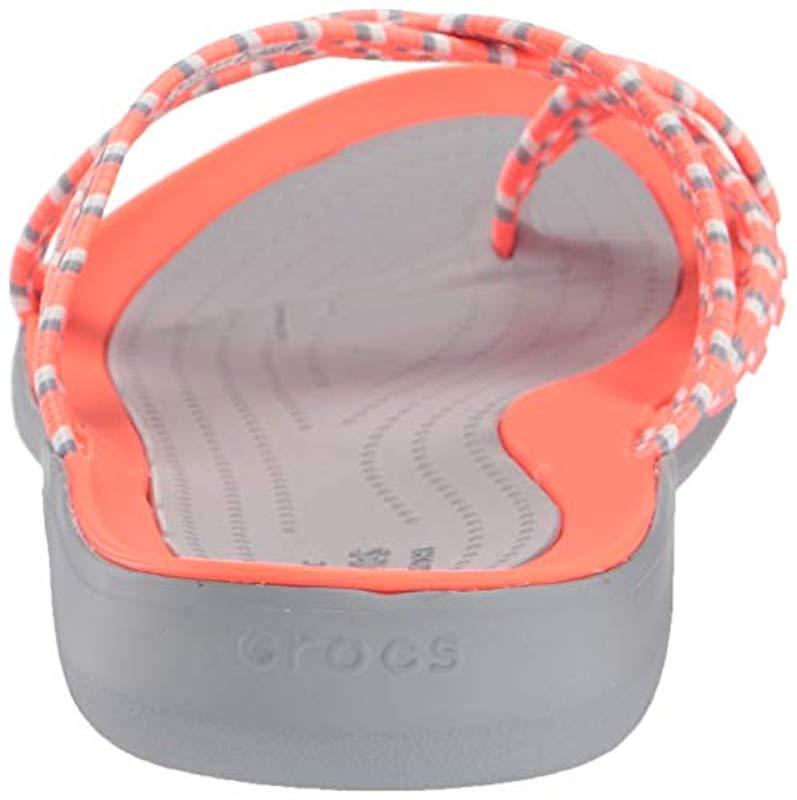 crocs swiftwater braided web flip