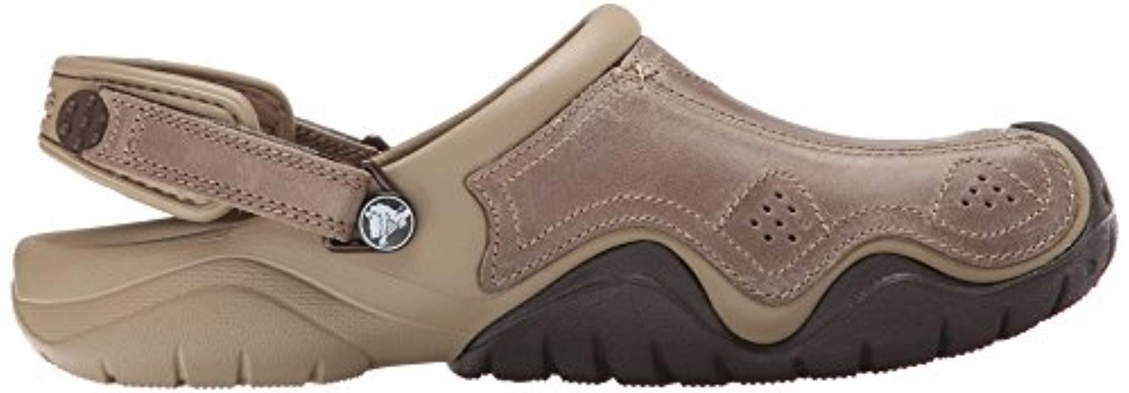 Crocs™ Swiftwater Leather Camp Clog for Men | Lyst