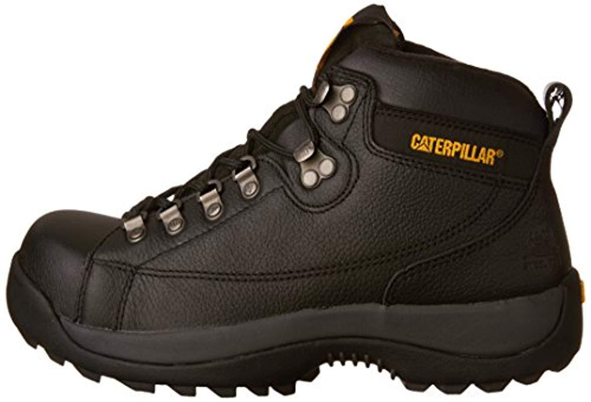 Caterpillar Leather Hydraulic Mid Cut Steel Toe Boot in Black for Men - Lyst