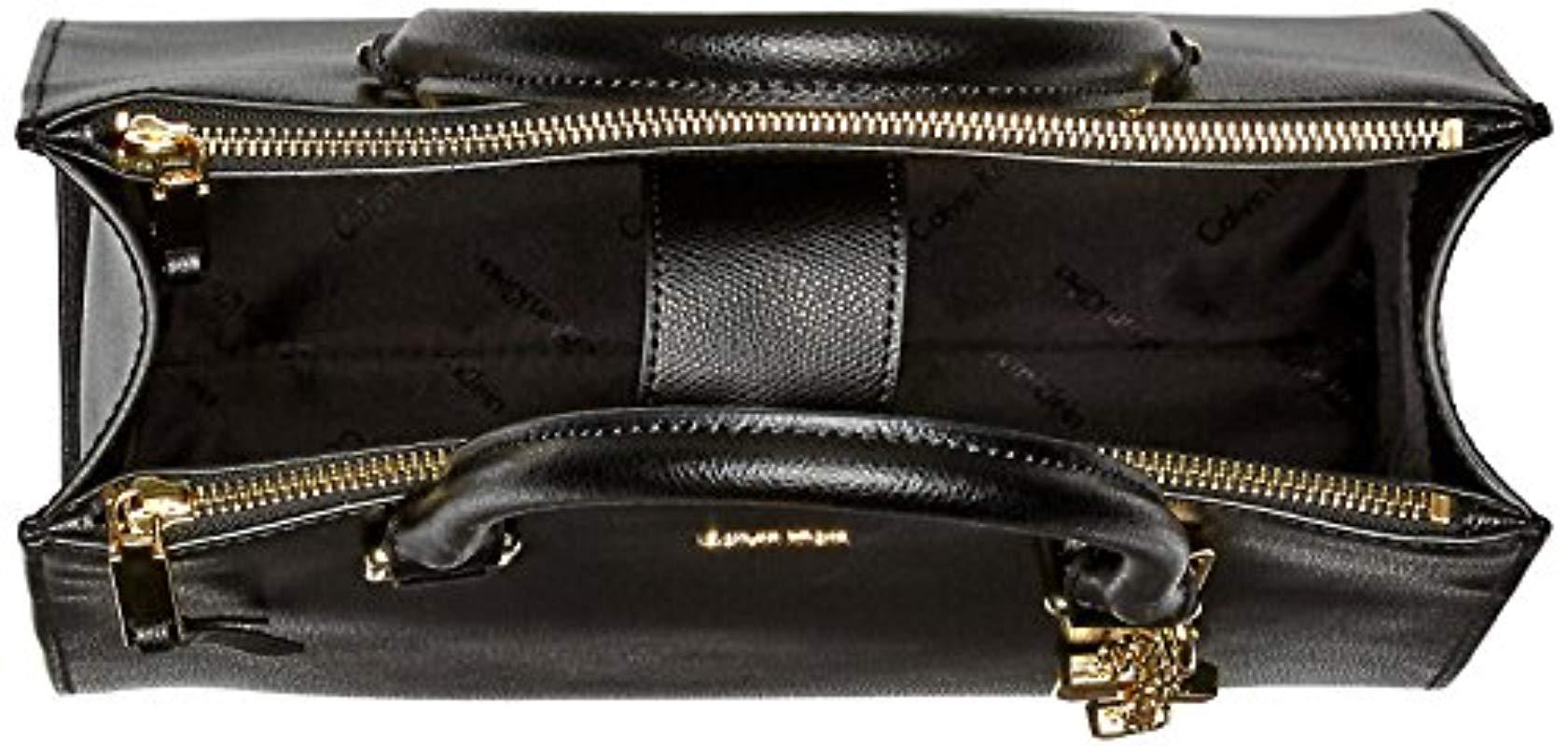 calvin klein logan mercury leather crossbody