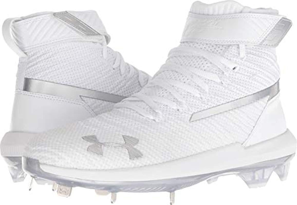 Under Armour Harper 3 Mid St Metal Baseball Shoe in White for Men | Lyst