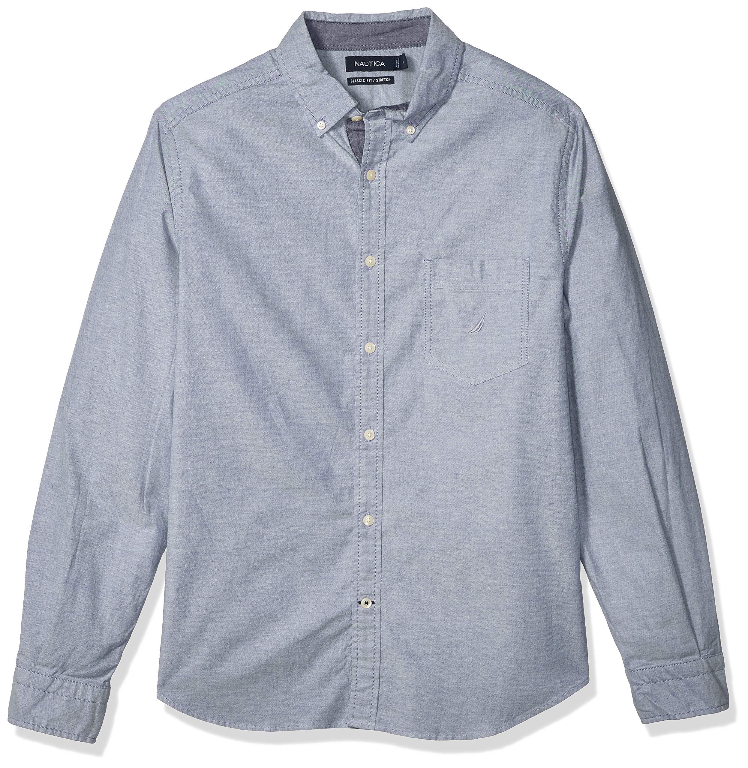 Nautica Classic Fit Oxford Shirt in Blue for Men - Lyst