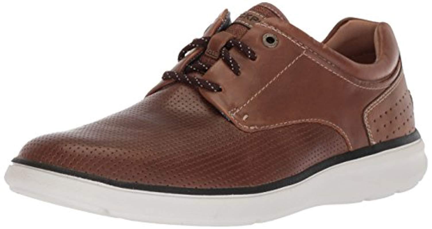 Rockport Leather Zaden Perfed Blucher Shoe in Brown for Men - Lyst