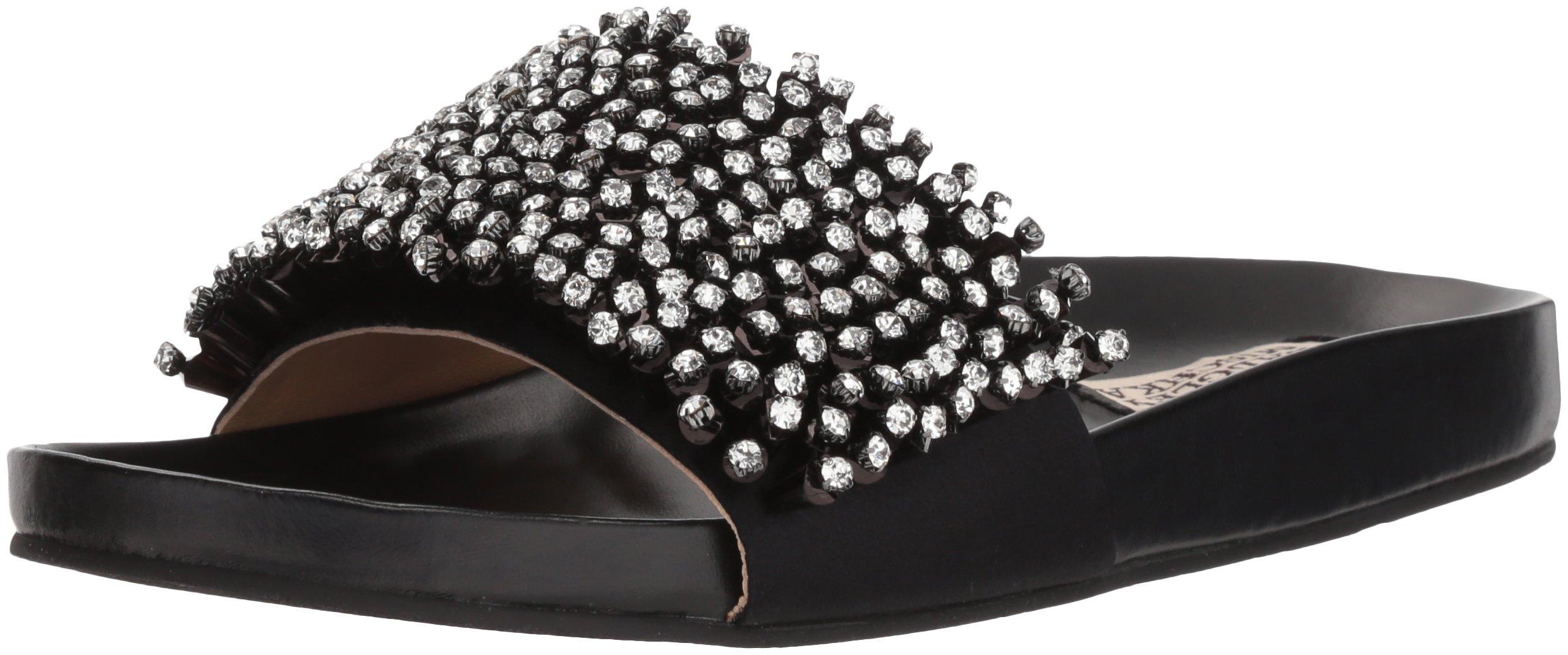 badgley mischka black flats
