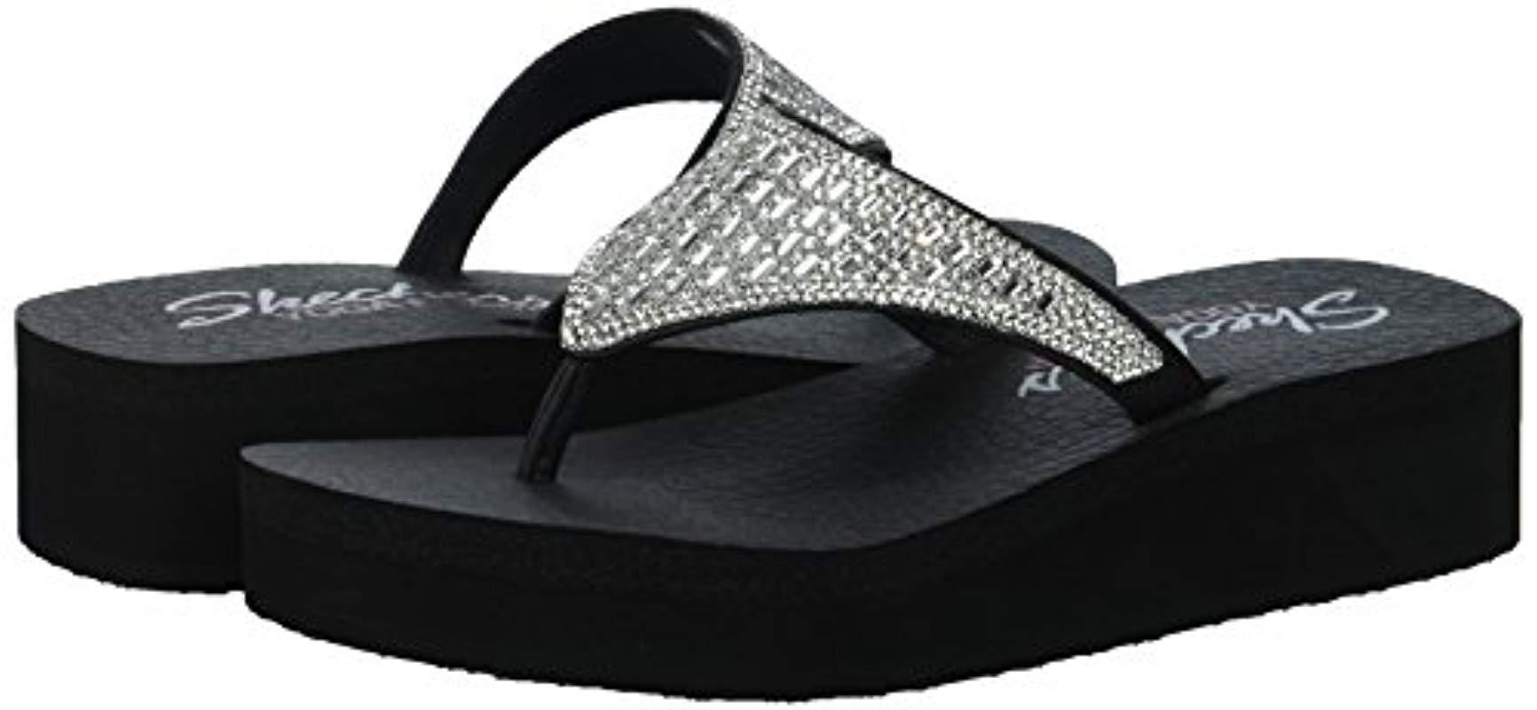 Skechers Vinyasatiger Squad Flipflop in Black Lyst