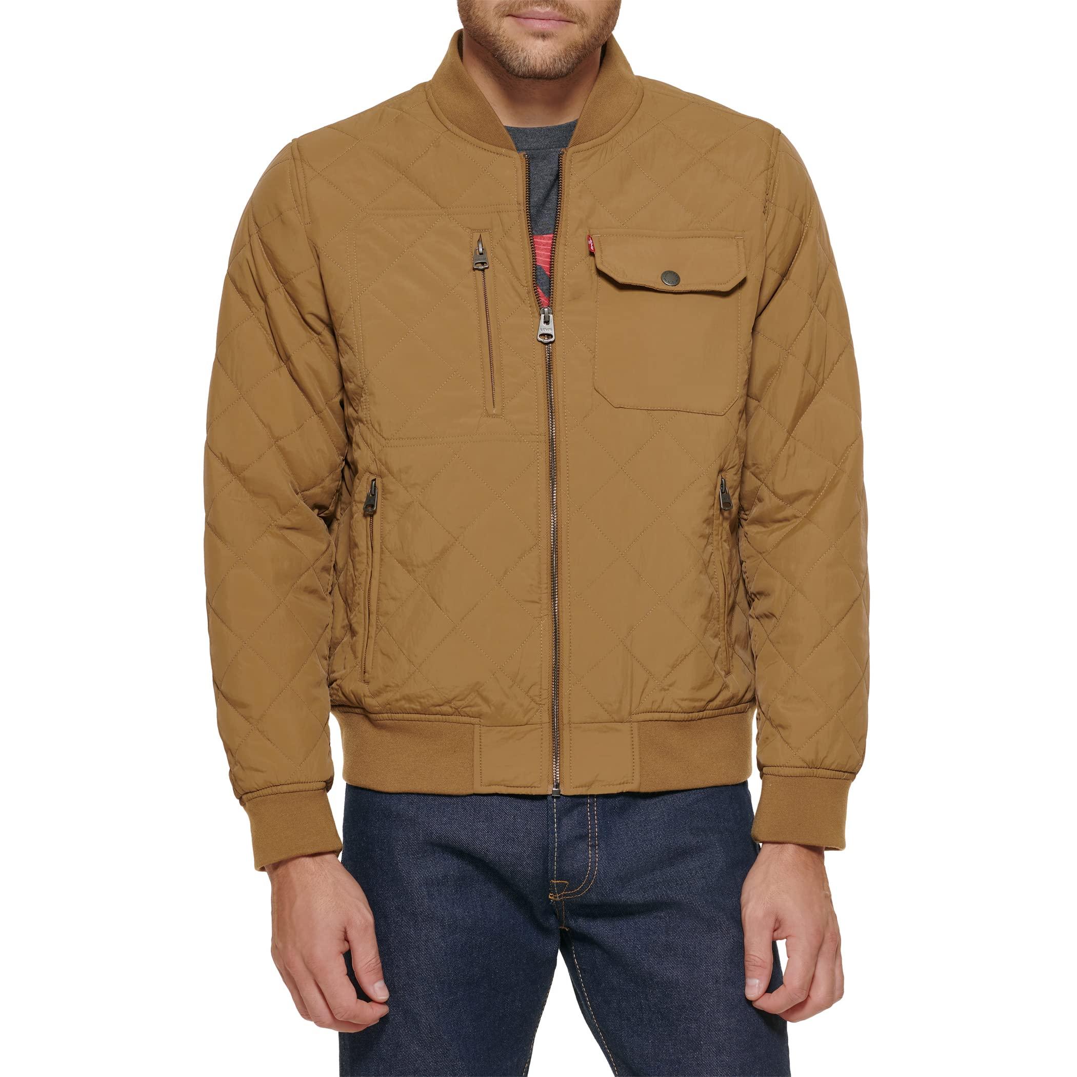 Levi's Diamond Quilted Bomber Jacket in Natural for Men Lyst