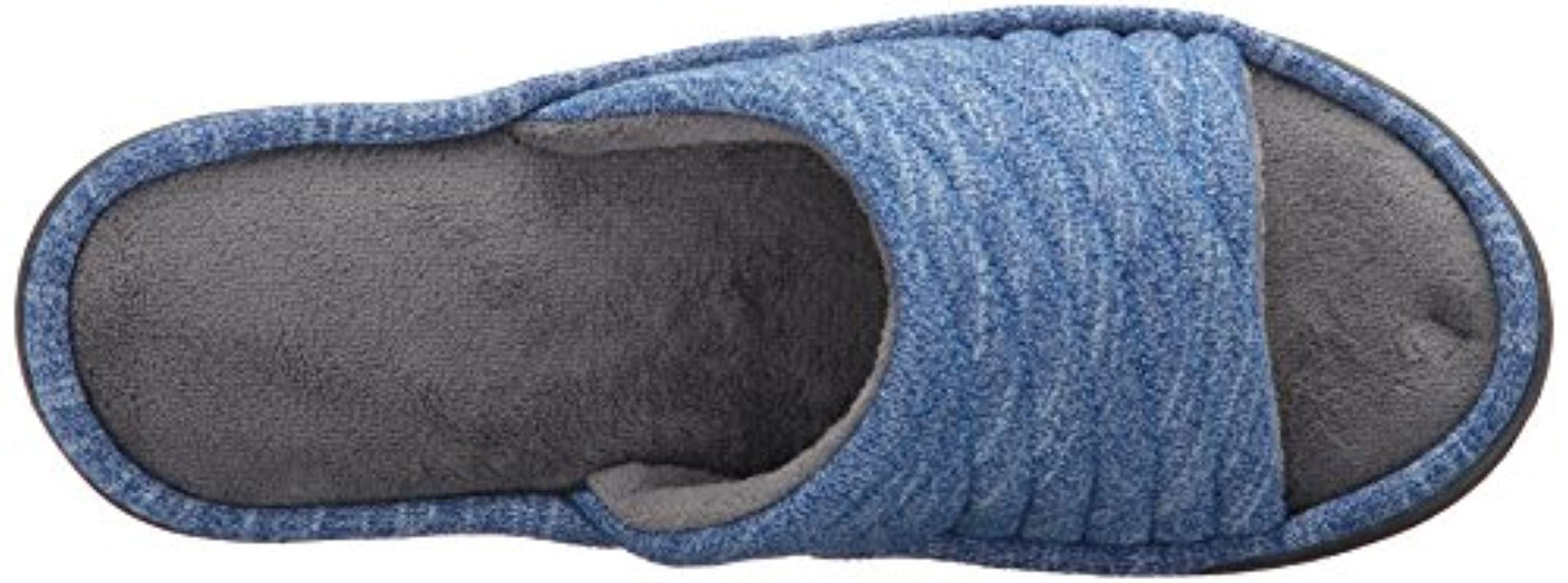 Isotoner Rubber Space Dyed Andrea Slide Slipper With Moisture Wicking