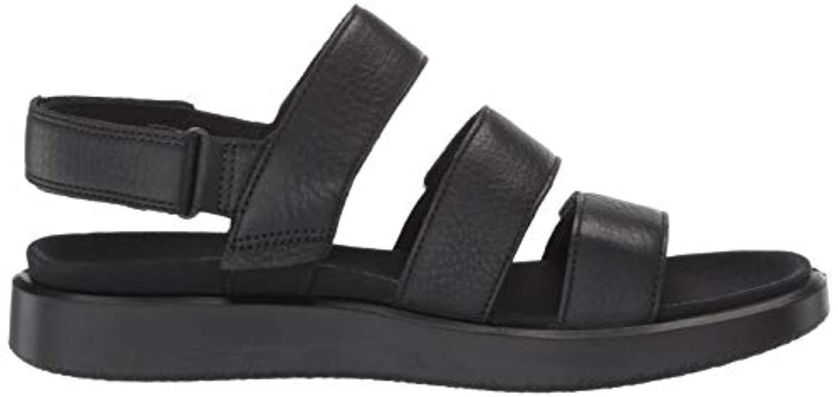 Ecco Synthetic Flowt 3 Strap Sandal in Black - Save 36% - Lyst