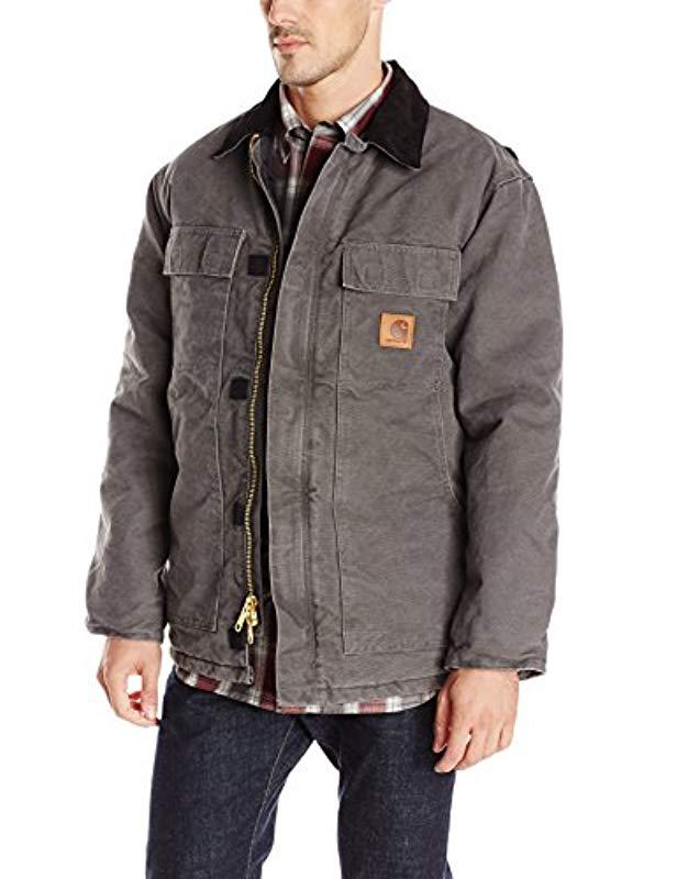 Carhartt Synthetic Arctic Quilt Lined Sandstone Traditional Coat C26 in  Gray for Men - Lyst