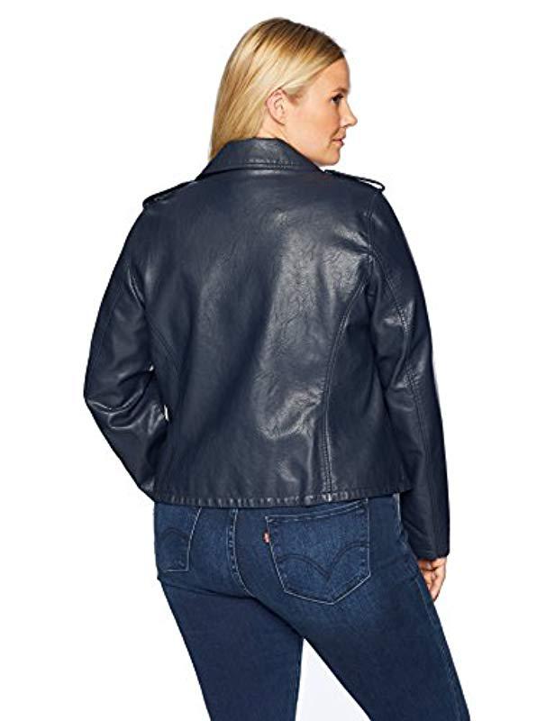 Lyst Levi S Size Plus Classic Faux Leather Motorcycle Jacket In Lyst Levi S Size Plus Classic Faux Leather Motorcycle Jacket In Blue Save 25 31645569620254