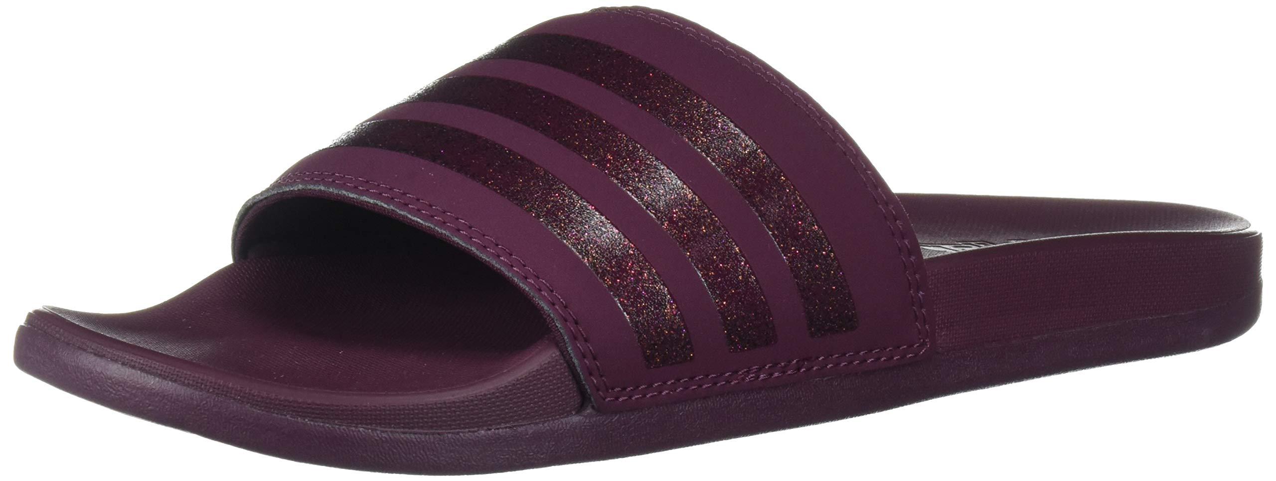 adidas Synthetic Adilette Comfort Slip-on Swim Slides in Maroon/ Maroon/  Maroon (Purple) - Lyst