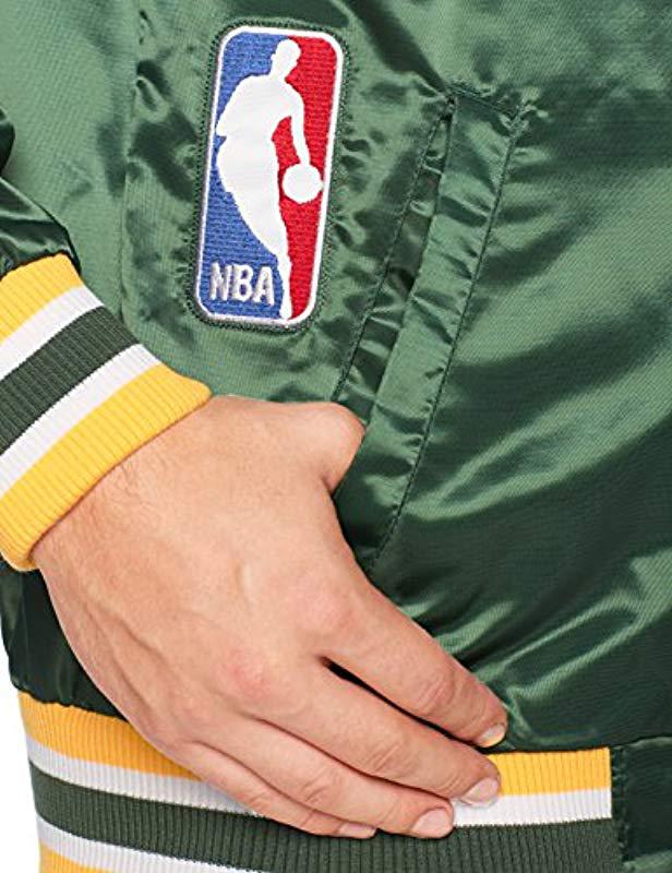 Mitchell & Ness NBA Seattle Supersonics lightweight satin jacket in green