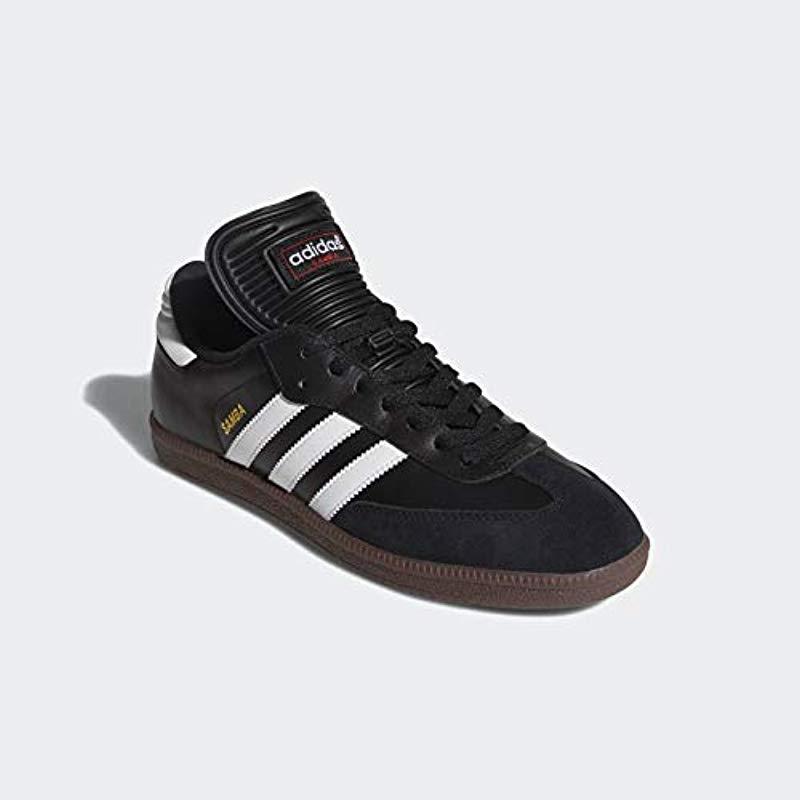 Adidas Leather Samba Classic Fashion Sneakers In Black For Men