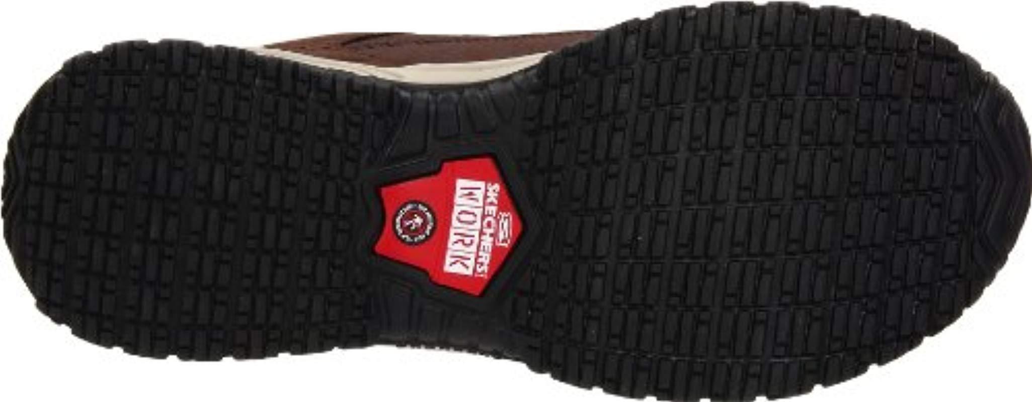 skechers for work men's soft stride steel toe work shoe