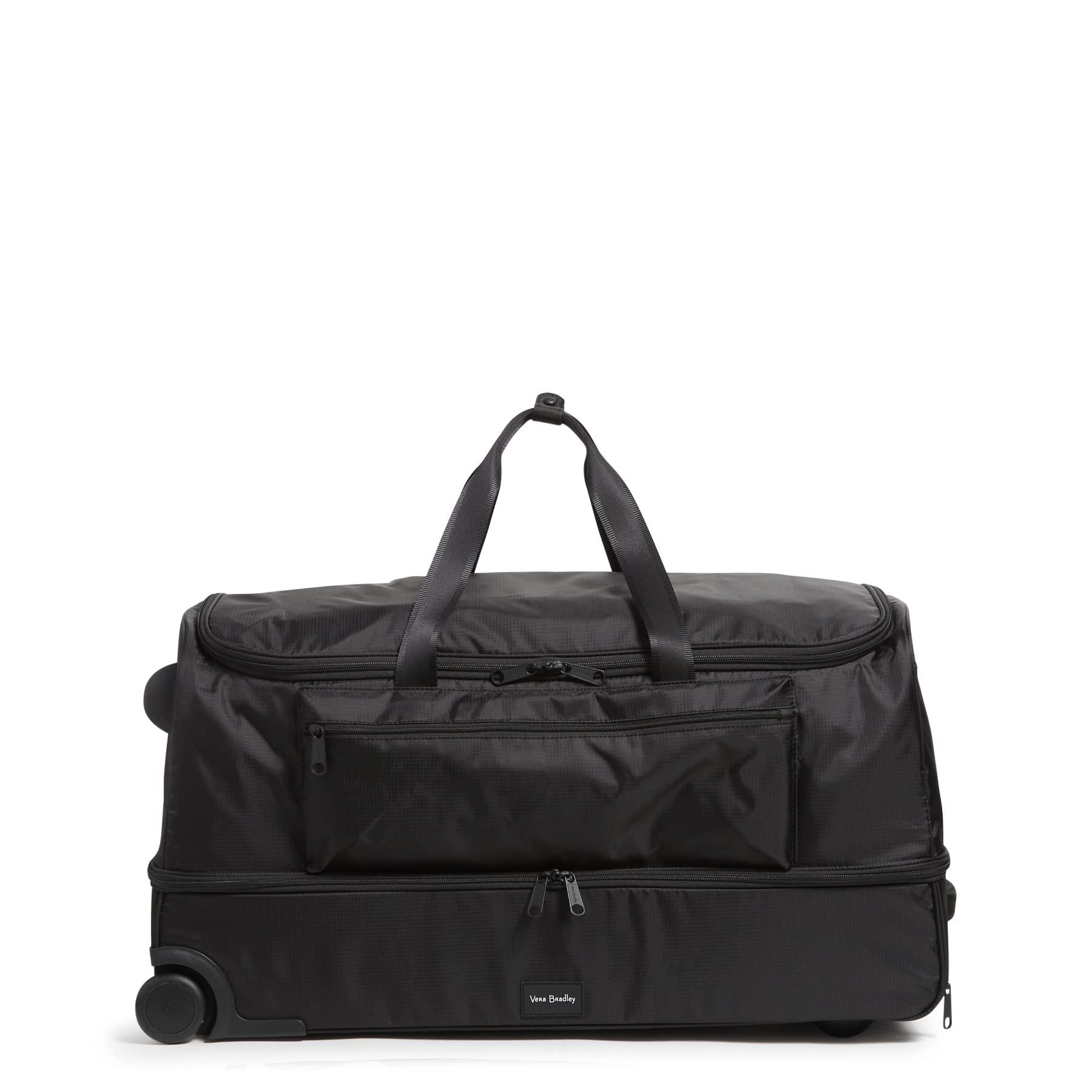 Vera Bradley Recycled Ripstop Xl Foldable Rolling Duffel Travel Bag in