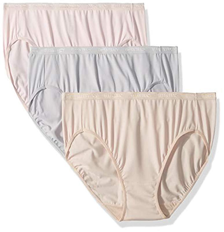 Ellen Tracy 3 Pack Hicut Logo Micofiber Panties Lyst